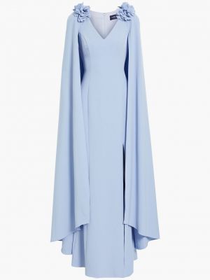 Платье с аппликацией Marchesa Notte синее
