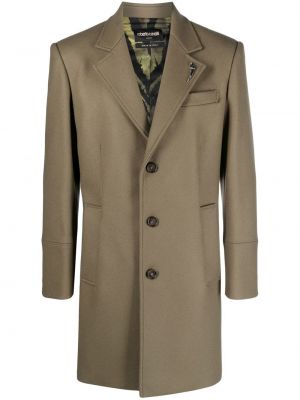 Tigriscsíkos kabát Roberto Cavalli zöld