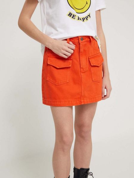 Džínová sukně Desigual oranžové