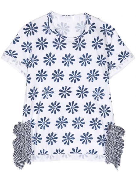 Kvetinové bavlnené tričko s potlačou Comme Des Garçons Tao