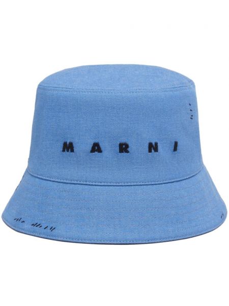 Siuvinėtas kepurė Marni mėlyna