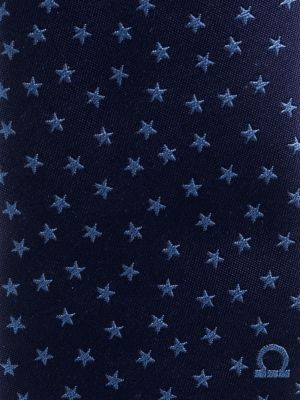 Stern seiden krawatte Ferragamo blau