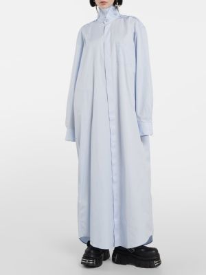 Bavlněné dlouhé šaty Vetements modré