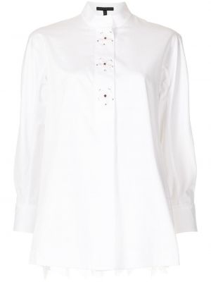 Koszula bawełniana koronkowa Shiatzy Chen biała