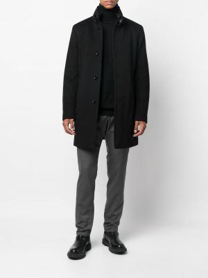 Mantel mit geknöpfter Moorer schwarz