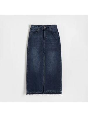 Spódnica jeansowa Reserved niebieska