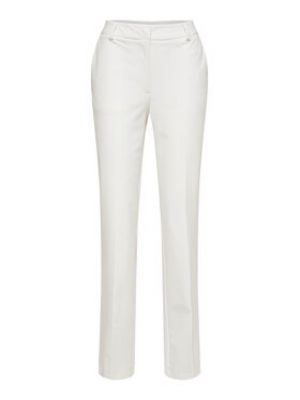 Rovné kalhoty Selected Femme bílé