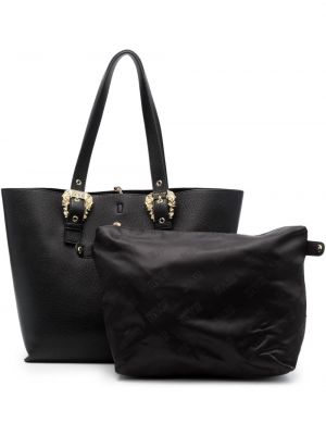 Leder shopper handtasche mit schnalle Versace Jeans Couture