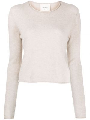 Кашмирен пуловер с кръгло деколте Lisa Yang бежово