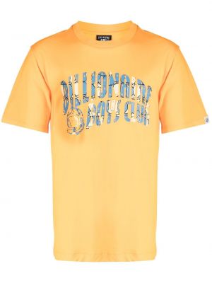 Памучна тениска с принт Billionaire Boys Club оранжево