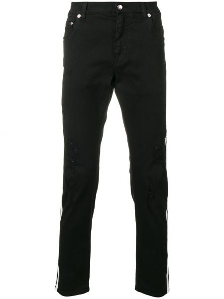 Pruhované džínsy Dolce & Gabbana čierna