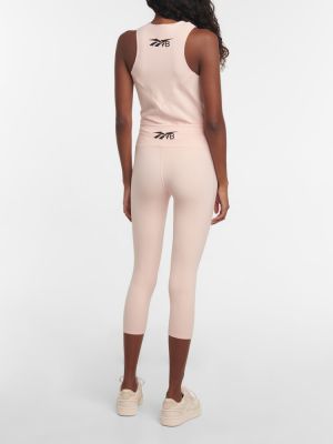 Teplákové nohavice s vysokým pásom Reebok X Victoria Beckham ružová