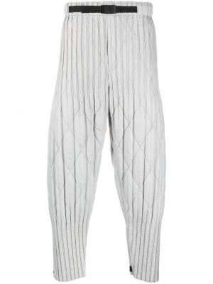Pantalon droit à imprimé plissé Homme Plissé Issey Miyake gris