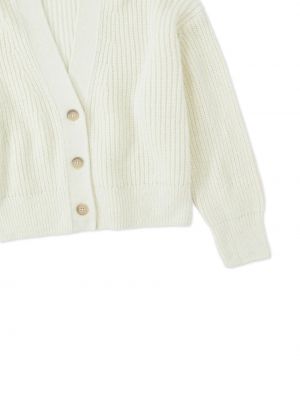 Cardigan en tricot à col v Closed blanc