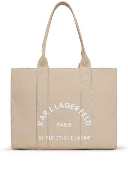 Shopper handtasche Karl Lagerfeld beige