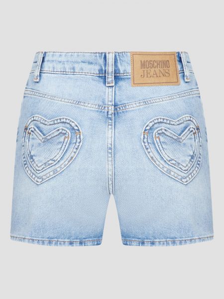 Голубые джинсовые шорты Moschino