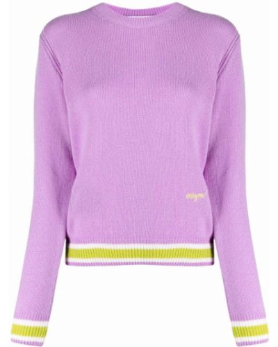 Jersey con bordado de tela jersey Msgm violeta