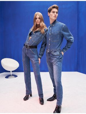 Slim fit skinny džíny s kapsami Koton modré