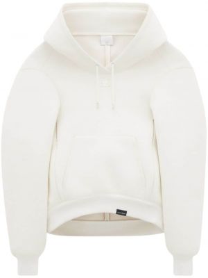 Pamučna hoodie s kapuljačom Courreges bijela