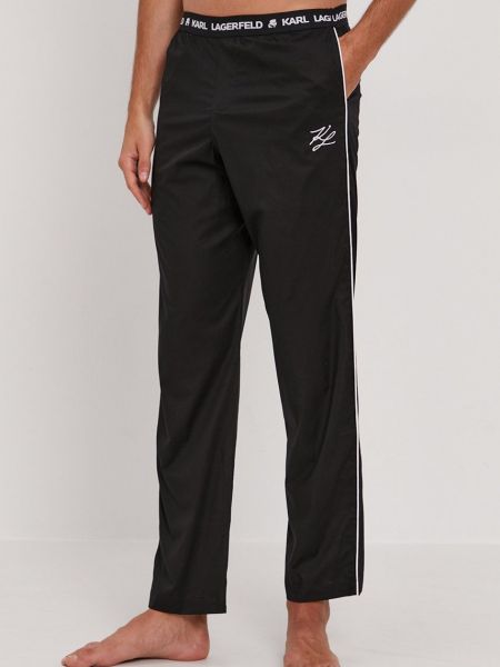 Karl Lagerfeld pizsama nadrág fekete, férfi, nyomott mintás