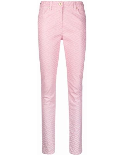 Slank skinny jeans Versace rosa