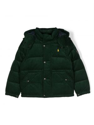 Vakosametti takki tytöille Ralph Lauren Kids vihreä