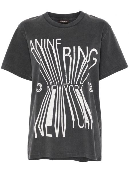 T-krekls Anine Bing pelēks