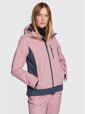 Priliehavá lyžiarska bunda 4f ružová