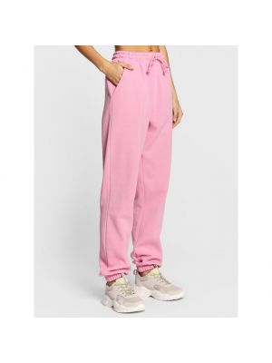 Pantaloni sport din bumbac Cotton On roz