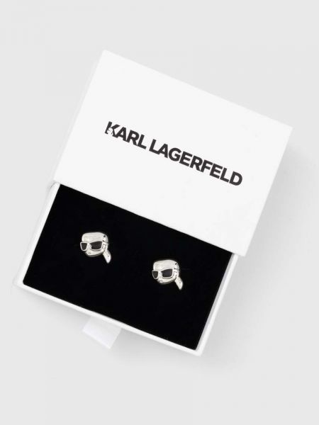 Manšetni gumbi z gumbi Karl Lagerfeld srebrna
