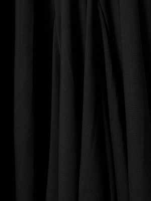 Μάλλινη midi φούστα Yohji Yamamoto μαύρο
