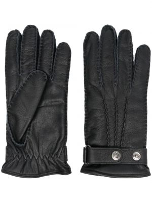 Δερμάτινα γάντια κασμιρένια Corneliani μαύρο