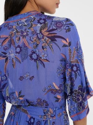Μάξι φόρεμα με σχέδιο Poupette St Barth μπλε