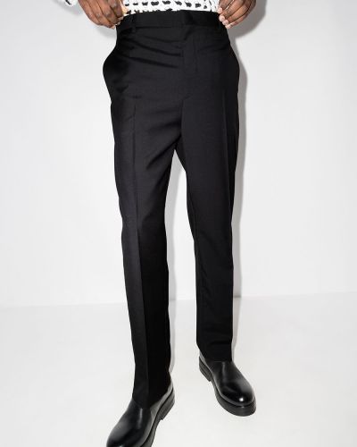 Pantalones rectos de cintura alta Valentino negro