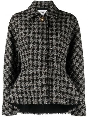 Peplum tweed lang jakke Lanvin svart