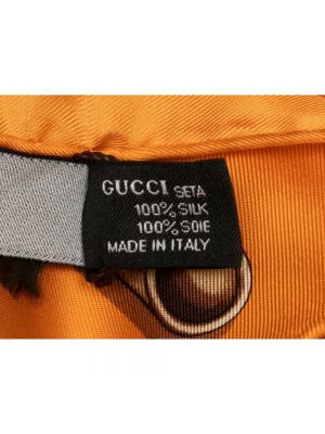 Bufanda de seda Gucci Vintage naranja