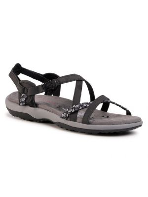 Slim fit sandály Skechers černé