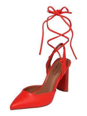 Полуотворени обувки с ток с отворена пета Call It Spring червено