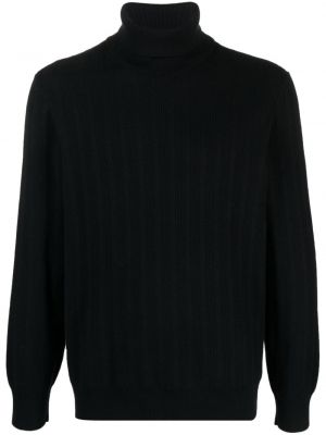 Плетен пуловер Armani Exchange черно
