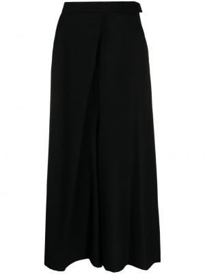 Vlnená dlhá sukňa Yohji Yamamoto čierna