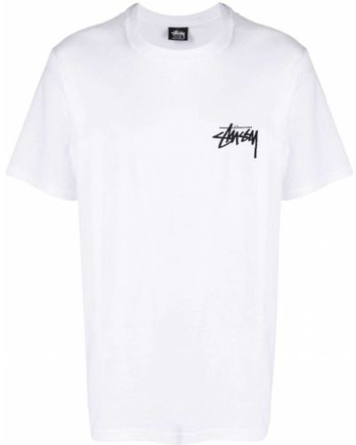 Camiseta con estampado Stussy blanco