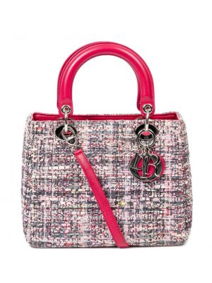 Tweed táska Christian Dior rózsaszín
