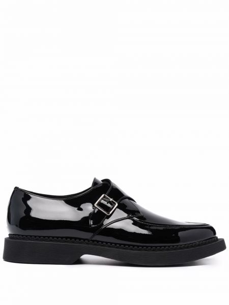 Zapatos monk de charol Saint Laurent negro