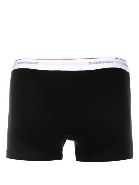 Bavlněné boxerky s potiskem Dsquared2 černé