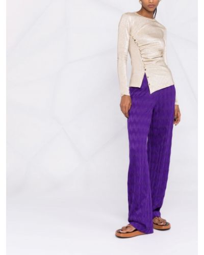 Pantalones de punto Missoni violeta