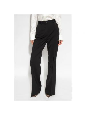 Pantalones rectos plisados Dolce & Gabbana negro