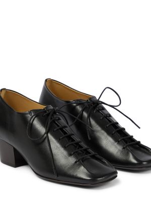 Кожени обувки в стил дерби Lemaire черно