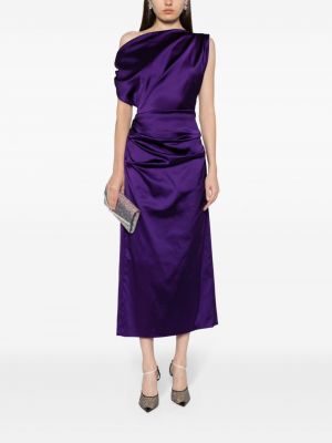 Saténové večerní šaty Talbot Runhof fialové