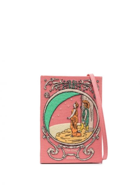 Listová kabelka s výšivkou Olympia Le-tan ružová