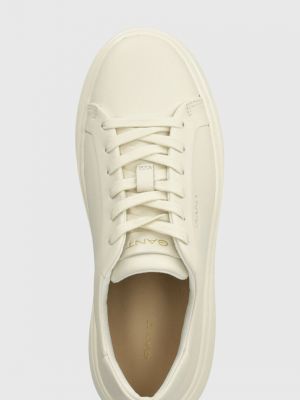 Sneakersy skórzane Gant białe